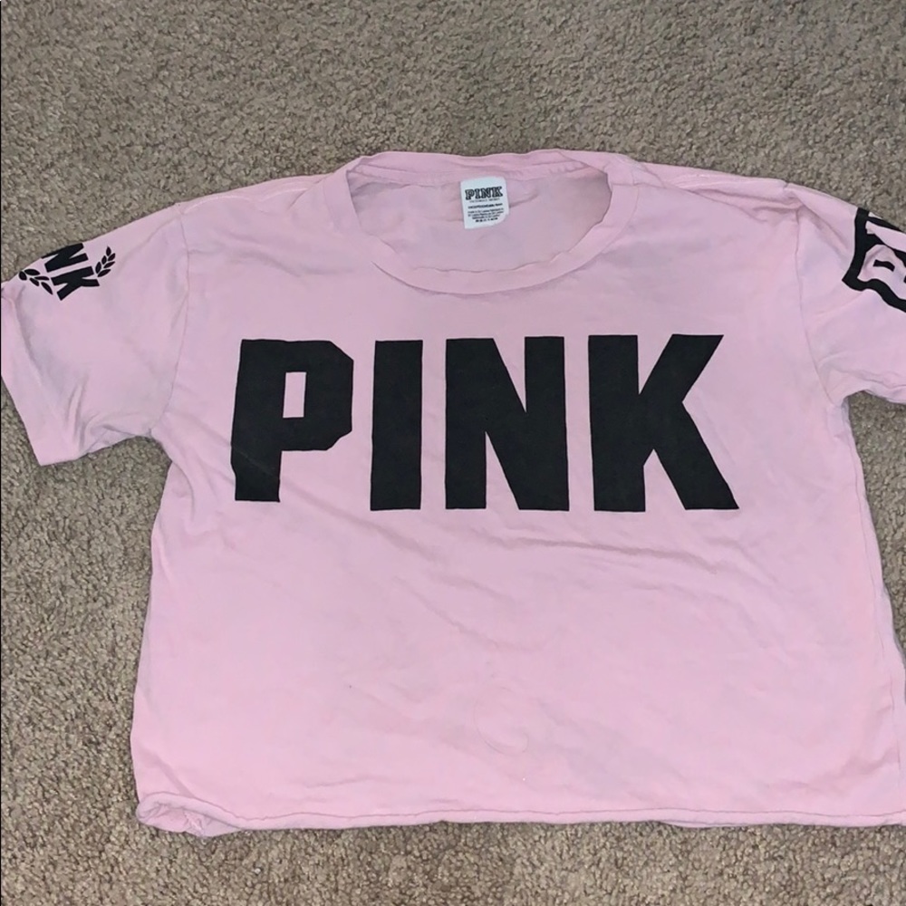 pink crop top